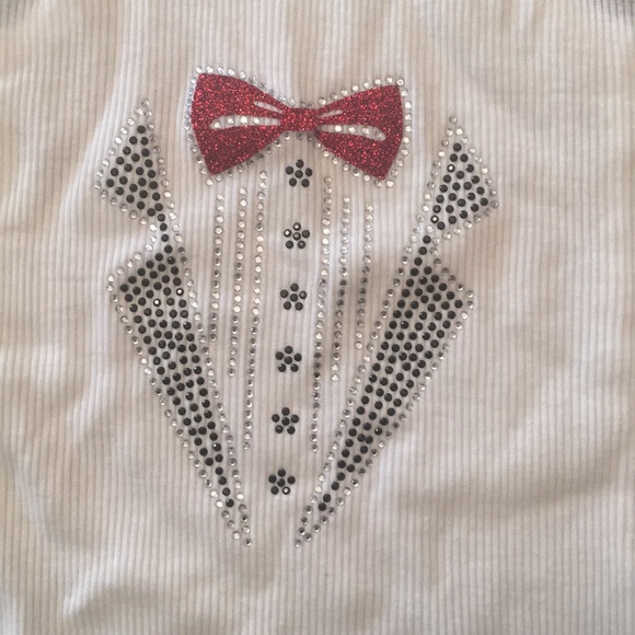 Celebipaws Doggy rhinestone tuxedo tee - Picture 2 of 3